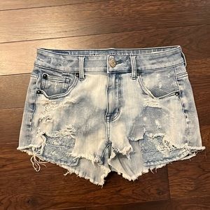 American Eagle 360 Super Stretch High-Rise Shortie jean shorts